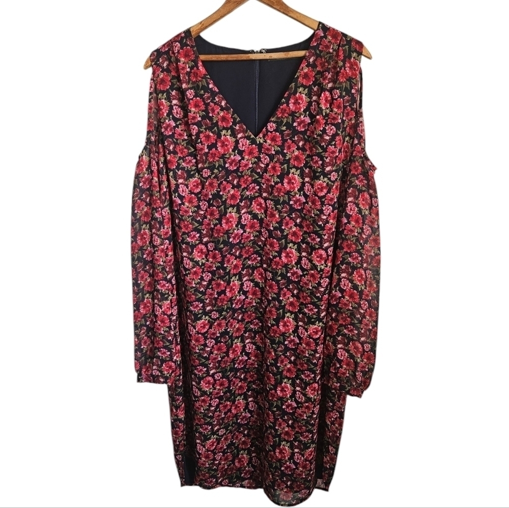 Beautiful Ralph Lauren Cold Shoulder Floral Dress, size 10 - Picture 2 of 6